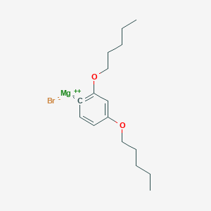 molecular formula C16H25BrMgO2 B14885612 (2,4-Bis(n-pentyloxy)phenyl)magnesium bromide 