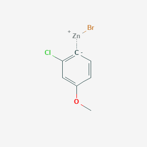 molecular formula C7H6BrClOZn B14885617 2-Chloro-4-methoxyphenylZinc bromide 