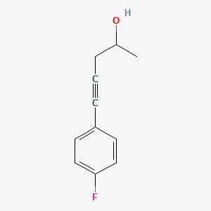 molecular formula C11H11FO B14885620 5-(4-Fluorophenyl)pent-4-yn-2-ol 