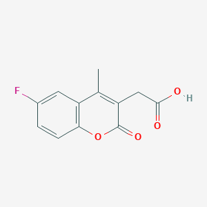 molecular formula C12H9FO4 B1488563 2-(6-fluoro-4-methyl-2-oxo-2H-chromen-3-yl)acetic acid CAS No. 2098080-41-0