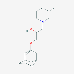 molecular formula C19H33NO2 B14885643 1-(Adamantan-1-yloxy)-3-(3-methylpiperidin-1-yl)propan-2-ol 