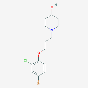 molecular formula C14H19BrClNO2 B1488566 1-(3-(4-溴-2-氯苯氧)丙基)哌啶-4-醇 CAS No. 1704082-38-1