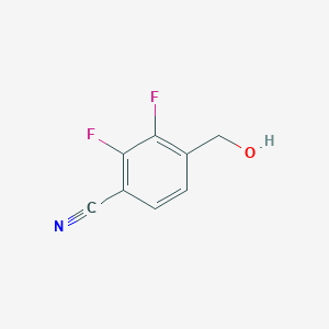 molecular formula C8H5F2NO B14885676 2,3-Difluoro-4-(hydroxymethyl)benzonitrile 