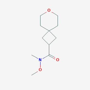 molecular formula C11H19NO3 B14885683 N-methoxy-N-methyl-7-oxaspiro[3.5]nonane-2-carboxamide 