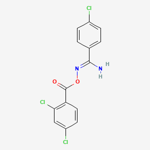 molecular formula C14H9Cl3N2O2 B14885696 4-chloro-N'-[(2,4-dichlorobenzoyl)oxy]benzenecarboximidamide 