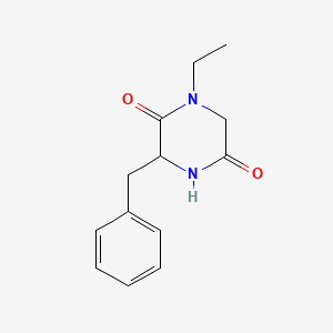 molecular formula C13H16N2O2 B14885699 3-Benzyl-1-ethylpiperazine-2,5-dione 