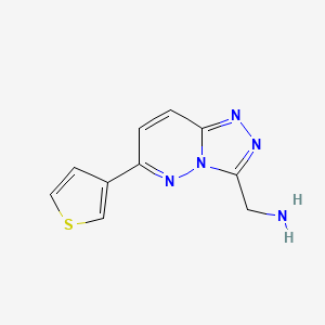 (6-(Thiophen-3-yl)-[1,2,4]triazolo[4,3-b]pyridazin-3-yl)methanamine