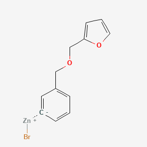 molecular formula C12H11BrO2Zn B14885759 3-[(Furan-2-ylmethoxy)methyl]phenylZinc bromide 