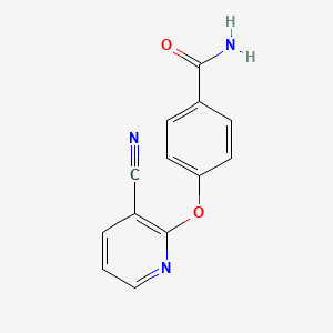 molecular formula C13H9N3O2 B14885765 4-((3-Cyanopyridin-2-yl)oxy)benzamide 