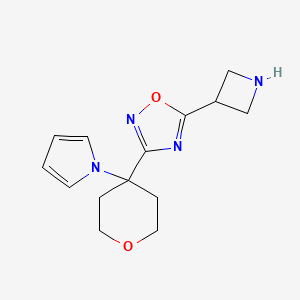 3-(4-(1H-pyrrol-1-yl)tetrahydro-2H-pyran-4-yl)-5-(azetidin-3-yl)-1,2,4-oxadiazole