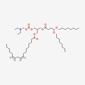 (9Z,12Z)-3-((4,4-Bis(octyloxy)butanoyl)oxy)-2-(((((diethylamino)methoxy)carbonyl)oxy)methyl)propyl octadeca-9,12-dienoate