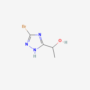 molecular formula C4H6BrN3O B14885802 1-(5-Bromo-4H-1,2,4-triazol-3-yl)ethanol 