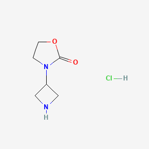 molecular formula C6H11ClN2O2 B1488581 3-(Azetidin-3-yl)oxazolidin-2-one hydrochloride CAS No. 2097999-67-0