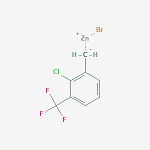 molecular formula C8H5BrClF3Zn B14885819 (2-Chloro-3-(trifluoromethyl)benZyl)Zinc bromide 