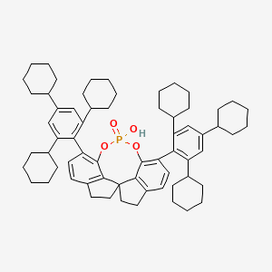 molecular formula C65H83O4P B14885829 12-hydroxy-1,10-bis(2,4,6-tricyclohexylphenyl)-4,5,6,7-tetrahydroiindeno[7,1-de:1',7'-fg][1,3,2]dioxaphosphocine 12-oxide 