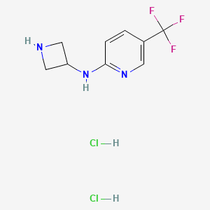 molecular formula C9H12Cl2F3N3 B1488583 N-(azetidin-3-yl)-5-(trifluoromethyl)pyridin-2-amine dihydrochloride CAS No. 2097953-46-1