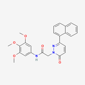 molecular formula C25H23N3O5 B14885831 2-(3-(naphthalen-1-yl)-6-oxopyridazin-1(6H)-yl)-N-(3,4,5-trimethoxyphenyl)acetamide 