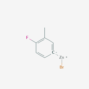 molecular formula C7H6BrFZn B14885835 4-Fluoro-3-methylphenylZinc bromide 