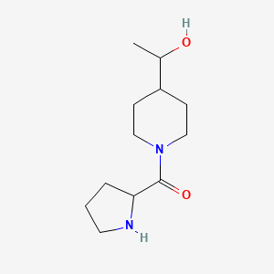 molecular formula C12H22N2O2 B1488587 4-(1-Hydroxyethyl)-1-prolylpiperidine CAS No. 1692716-44-1