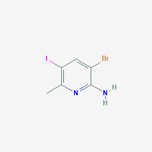 molecular formula C6H6BrIN2 B14885898 3-Bromo-5-iodo-6-methylpyridin-2-amine 