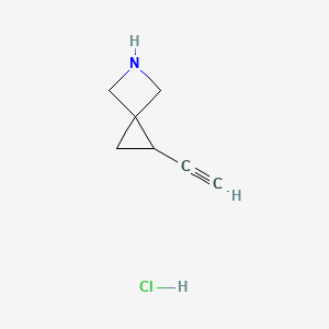 molecular formula C7H10ClN B14885921 1-Ethynyl-5-azaspiro[2.3]hexane hydrochloride 