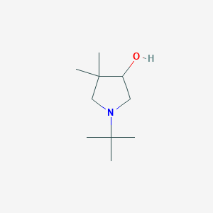 molecular formula C10H21NO B14885927 1-(Tert-butyl)-4,4-dimethylpyrrolidin-3-ol 