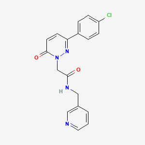 molecular formula C18H15ClN4O2 B14885932 2-(3-(4-chlorophenyl)-6-oxopyridazin-1(6H)-yl)-N-(pyridin-3-ylmethyl)acetamide 