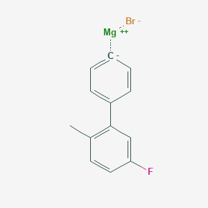 molecular formula C13H10BrFMg B14885949 magnesium;4-fluoro-1-methyl-2-phenylbenzene;bromide 