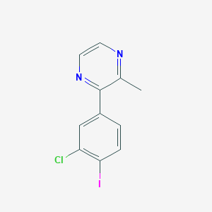 2-(3-Chloro-4-iodophenyl)-3-methylpyrazine