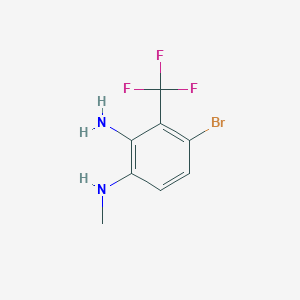 molecular formula C8H8BrF3N2 B1488596 4-bromo-N1-methyl-3-(trifluoromethyl)benzene-1,2-diamine CAS No. 1799976-88-7