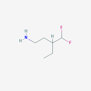 molecular formula C6H13F2N B14885964 3-(Difluoromethyl)pentan-1-amine 