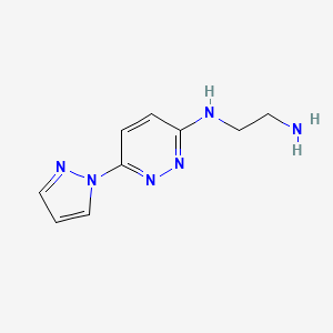 molecular formula C9H12N6 B1488597 N'-(6-pyrazol-1-ylpyridazin-3-yl)ethane-1,2-diamine CAS No. 1706441-01-1