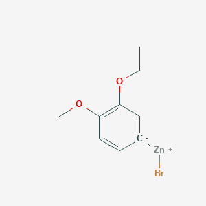 molecular formula C9H11BrO2Zn B14885980 3-Ethoxy-4-methoxyphenylZinc bromide 