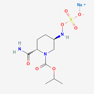 molecular formula C10H18N3NaO7S B14885984 Sodium ((3R,6S)-6-carbamoyl-1-(isopropoxycarbonyl)piperidin-3-yl)amino sulfate 