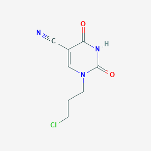 molecular formula C8H8ClN3O2 B14886030 1-(3-Chloropropyl)-2,4-dioxo-1,2,3,4-tetrahydropyrimidine-5-carbonitrile 