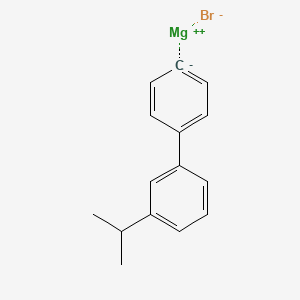 molecular formula C15H15BrMg B14886038 magnesium;1-phenyl-3-propan-2-ylbenzene;bromide 