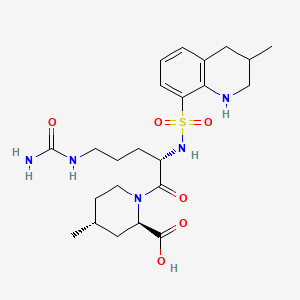 (2R,4R)-4-Methyl-1-((2S)-2-((3-methyl-1,2,3,4-tetrahydroquinoline)-8-sulfonamido)-5-ureidopentanoyl)piperidine-2-carboxylic acid