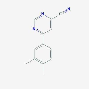 molecular formula C13H11N3 B14886059 6-(3,4-Dimethylphenyl)pyrimidine-4-carbonitrile 