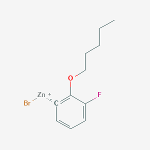 molecular formula C11H14BrFOZn B14886071 (3-Fluoro-2-(n-pentyloxy)phenyl)Zinc bromide 