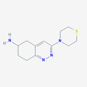 molecular formula C12H18N4S B1488611 3-硫代吗啉-5,6,7,8-四氢环辛诺林-6-胺 CAS No. 2097993-78-5