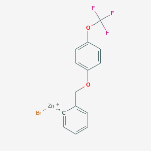 molecular formula C14H10BrF3O2Zn B14886117 2-[4-(Trifluoromethoxy)phenoxymethyl]phenylZinc bromide 