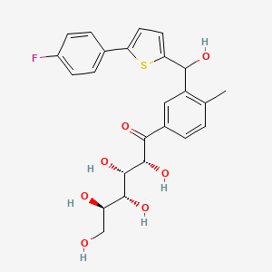 molecular formula C24H25FO7S B14886124 (2R,3S,4R,5R)-1-(3-((5-(4-Fluorophenyl)thiophen-2-yl)(hydroxy)methyl)-4-methylphenyl)-2,3,4,5,6-pentahydroxyhexan-1-one 