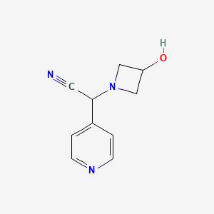 2-(3-Hydroxyazetidin-1-yl)-2-(pyridin-4-yl)acetonitrile