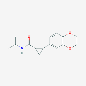 molecular formula C15H19NO3 B14886189 2-(2,3-dihydrobenzo[b][1,4]dioxin-6-yl)-N-isopropylcyclopropanecarboxamide 