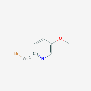 molecular formula C6H6BrNOZn B14886196 5-Methoxy-2-pyridylzinc bromide 