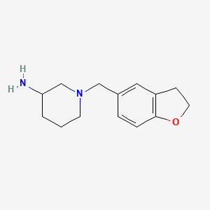 1-((2,3-Dihydrobenzofuran-5-yl)methyl)piperidin-3-amine