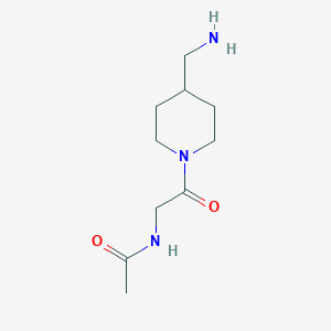 molecular formula C10H19N3O2 B1488626 N-{2-[4-(aminomethyl)piperidin-1-yl]-2-oxoethyl}acetamide CAS No. 1248787-49-6