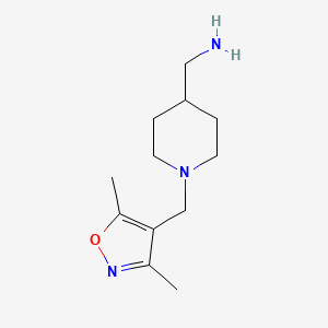 molecular formula C12H21N3O B1488627 {1-[(3,5-二甲基-1,2-噁唑-4-基)甲基]哌啶-4-基}甲胺 CAS No. 1239777-91-3