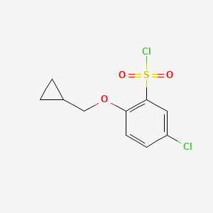 5-Chloro-2-(cyclopropylmethoxy)benzene-1-sulfonyl chloride