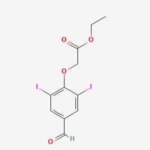 molecular formula C11H10I2O4 B14886293 Ethyl (4-formyl-2,6-diiodophenoxy)acetate 